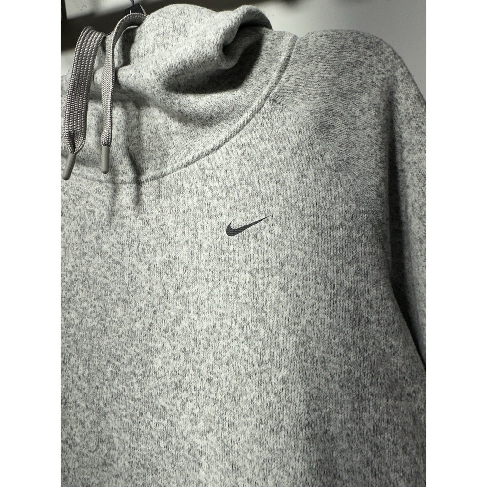 Nike Gray Funnel Neck Fleece Pullover Hoodie Women's Small - Picture 2 of 7